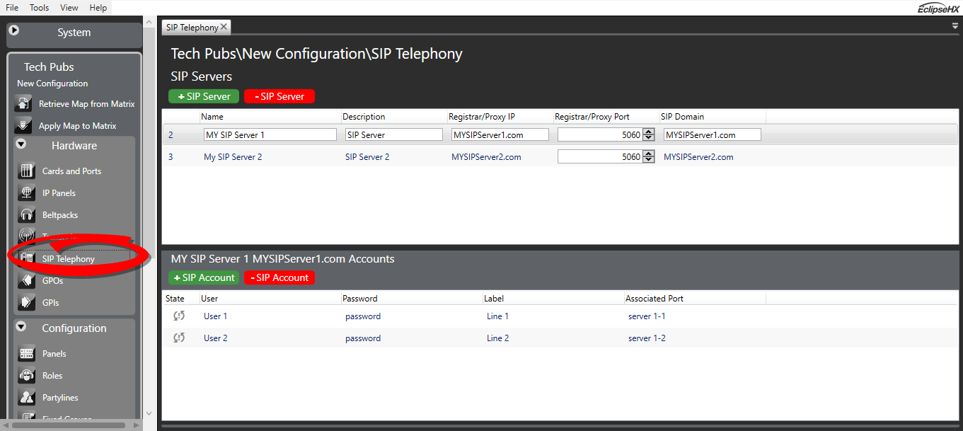 Register SIP Server and Accounts to the E-IPA card